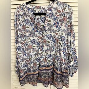 Croft & Barrow Multicolor Floral Blouse